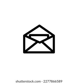 open e-mail sign symbol. vector illustration. line icon