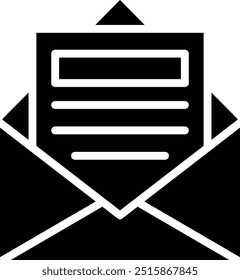 Ilustración abierta del diseño del icono del Vector del email
