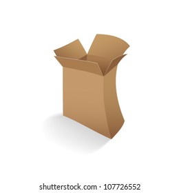 open empty cardboard box