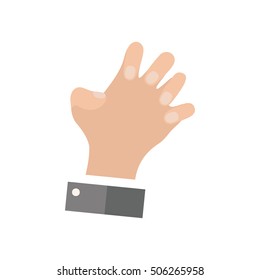 Open empty hands showing different gestures. Hands icon isolated on white background. Vector illustration EPS10