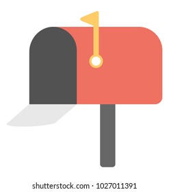 
Open Empty Mailbox, Correspondence Concept
