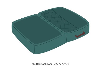 Open empty suitcase. Vector illustration