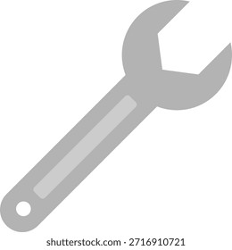Open End Wrench Tool Icon Isolated on White