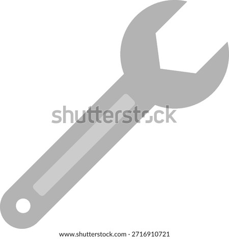 Open End Wrench Tool Icon Isolated on White