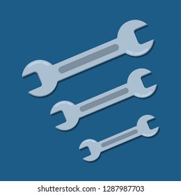 Open end wrench vector illustration