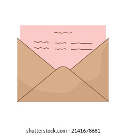 diseño de sobres abierto sobre blanco