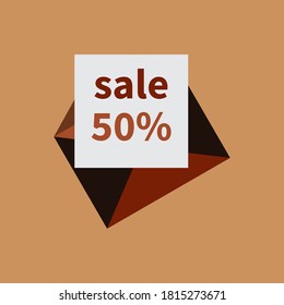 Open envelope. Discount letter. Discount on white paper sheet. Mail envelope isolated in modern style. Sale business concept. Vector design for mail marketing, advertising, mailing, notifications.