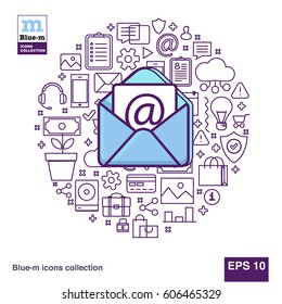 Open envelope with email document