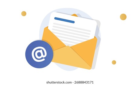 Abrir sobre con símbolo de mensaje de correo electrónico