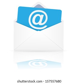 Open envelope with email. Vector illustration. 