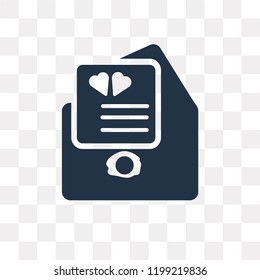 Open Envelope with Heart Letter vector icon isolated on transparent background, Open Envelope with Heart Letter transparency concept can be used web and mobile