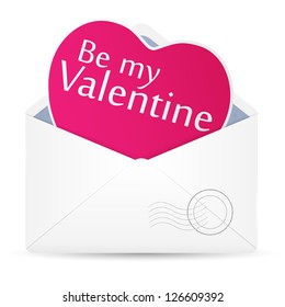 Open envelope with hearts. Vector illustration.