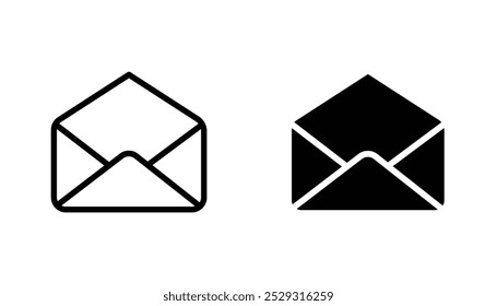 Open envelope icon concept. Stock vector