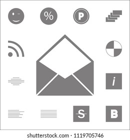Open envelope  icon. Detailed set of minimalistic icons. Premium quality graphic design sign. One of the collection icons for websites, web design, mobile app on white background