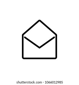 open envelope icon. Element of simple icon for websites, web design, mobile app, info graphics. Thick line icon for website design and development, app development on white background