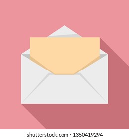 Open envelope icon. Flat illustration of open envelope vector icon for web design