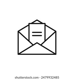 Open Envelope Icon Ideal for Mail Services