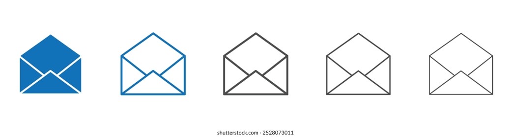 Ícone de envelope Vetor plano isolado no contorno