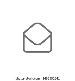 Open envelope icon isolated on white background. Mail symbol modern, simple, vector, icon for website design, mobile app, ui. Vector Illustration