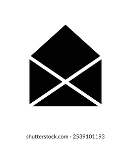 Open envelope icon logo sign set vector outline