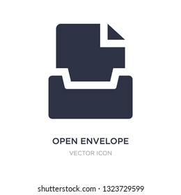 open envelope icon on white background. Simple element illustration from UI concept. open envelope sign icon symbol design.