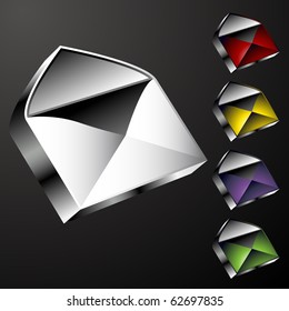 Open Envelope Icon Set