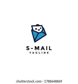 Open Envelope Icon With Smiling Letters