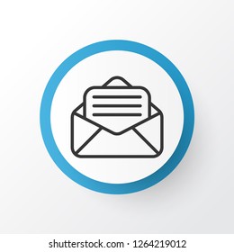 Open envelope icon symbol. Premium quality isolated read message element in trendy style.