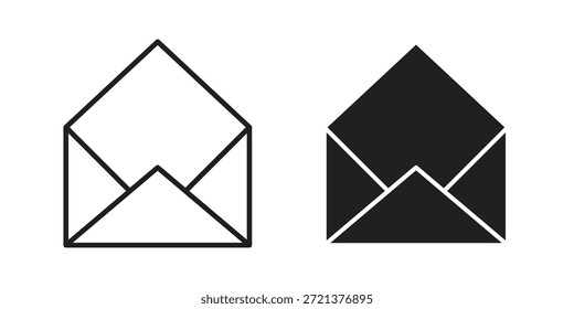 Open envelope icons sign vectors. suitable for web, app, infographic, etc