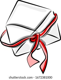Open envelope, illustration, vector on white background.