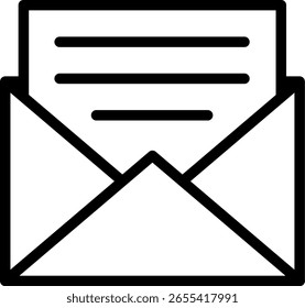 Abrir Envelope com Ícone de Letra