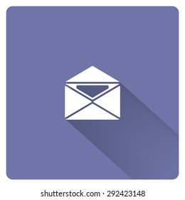 open envelope with a letter. icon. vector design