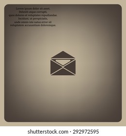 open envelope with a letter. icon. vector design