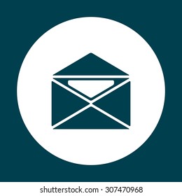 open envelope with a letter. icon. vector design