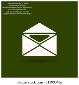 open envelope with a letter. icon. vector design