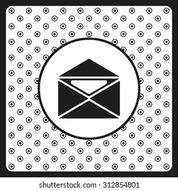 open envelope with a letter. icon. vector design