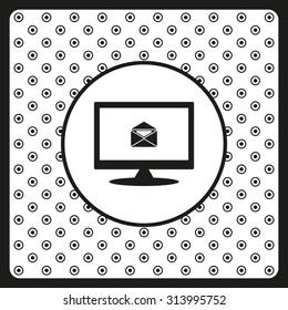 open envelope with a letter. icon. vector design