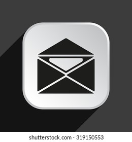 open envelope with a letter. icon. vector design