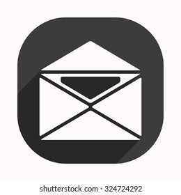 open envelope with a letter. icon. vector design