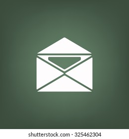 open envelope with a letter. icon. vector design