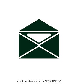 open envelope with a letter. icon. vector design