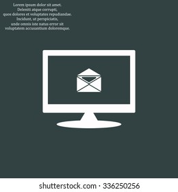 open envelope with a letter. icon. vector design