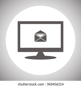 open envelope with a letter. icon. vector design