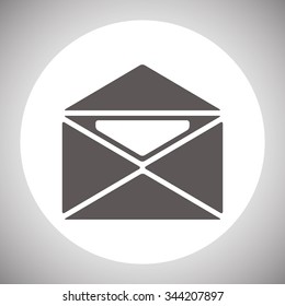 open envelope with a letter. icon. vector design