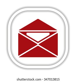 open envelope with a letter. icon. vector design