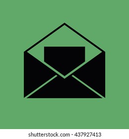 Open envelope letter icon vector