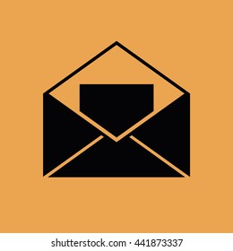 Open envelope letter icon vector