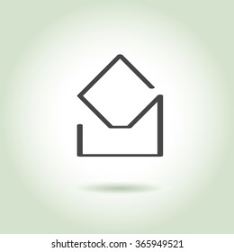 open the envelope, letter, mail, vector

