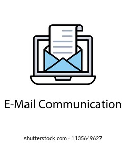 
Open envelope with a letter on laptop screen symbolising emailing
