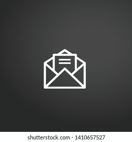 Open Envelope With Letter vector icon. Open Envelope With Letter concept stroke symbol design. Thin graphic elements vector illustration, outline pattern for your web site design, logo, UI. EPS 10.